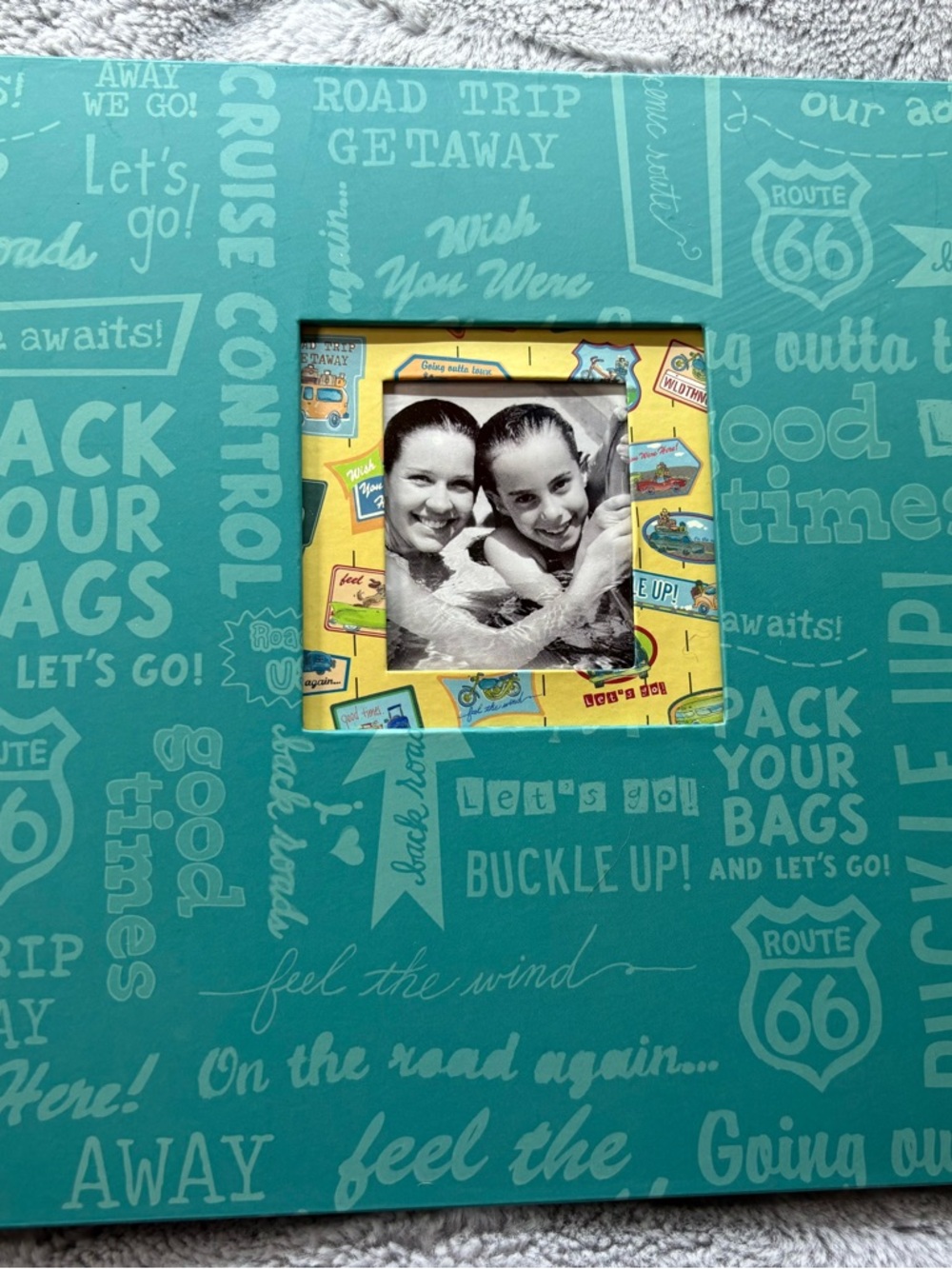 Teal Travel-Themed Scrapbook